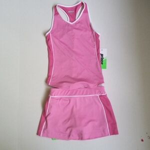 🎾 PRINCE TENNIS PINK SKORT & TANK FOR GIRLS 🎾